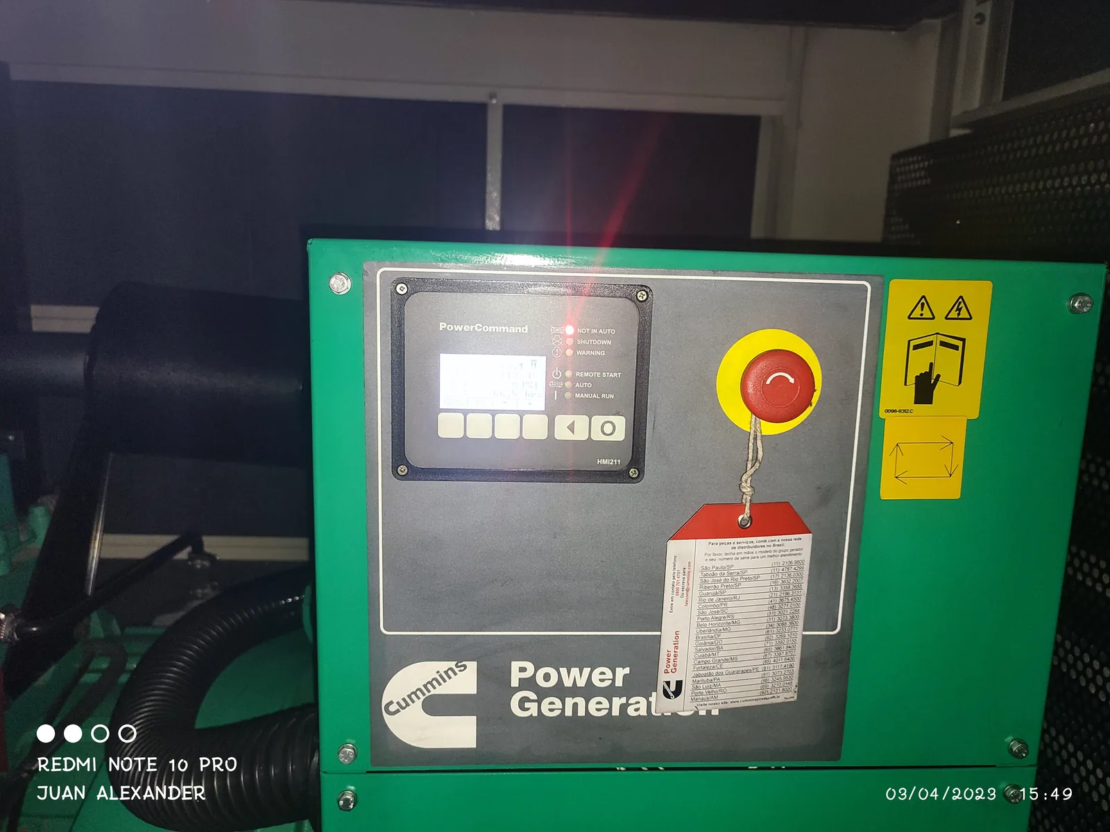 Panel Cummins PowerCommand HMI211