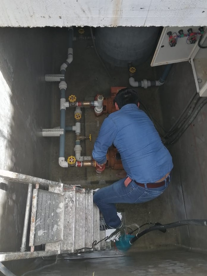 Visita técnica en sistema hidráulico